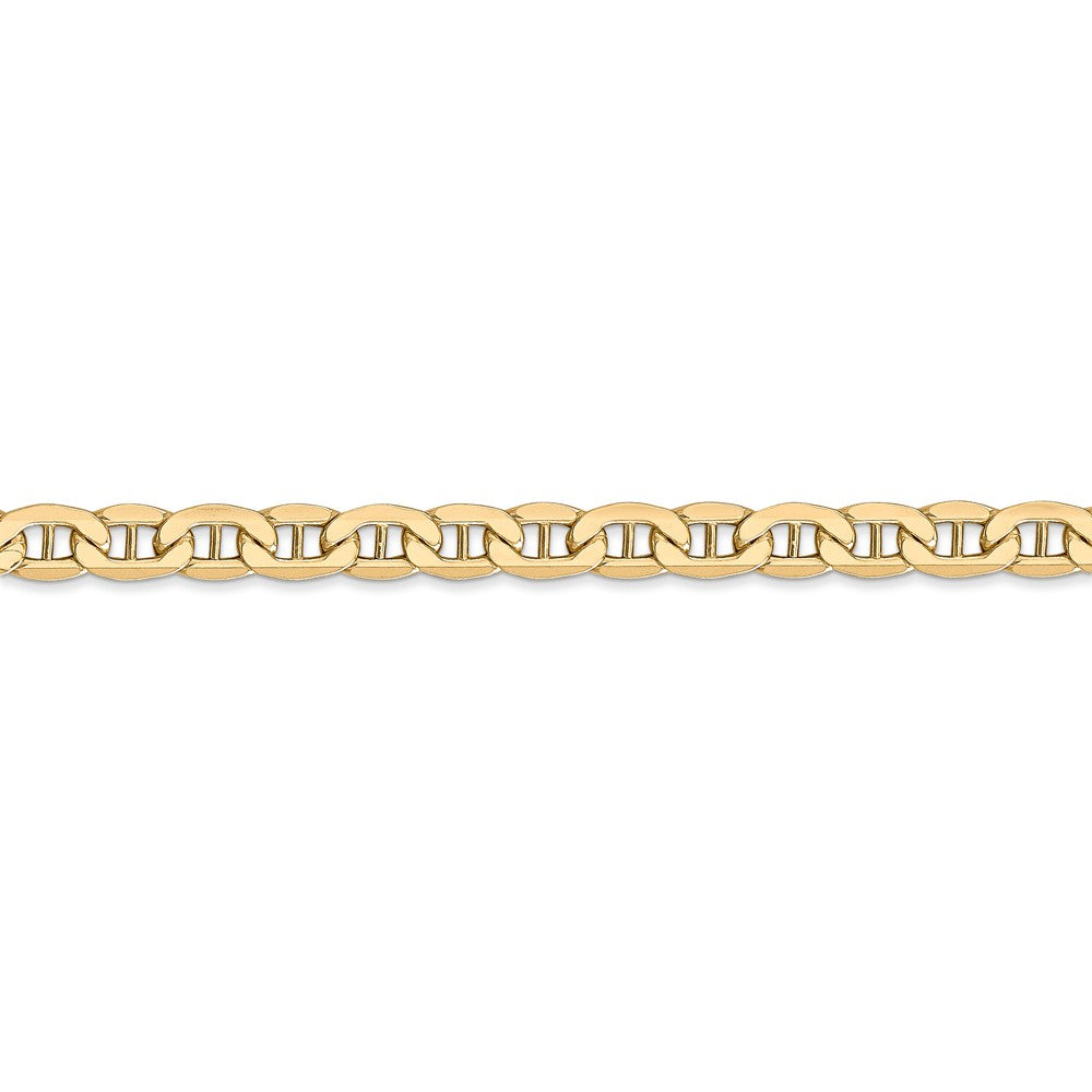 Alternate view of the 4.75mm, 14k Yellow Gold, Hollow Anchor Link Chain Bracelet, 8 Inch by The Black Bow Jewelry Co.
