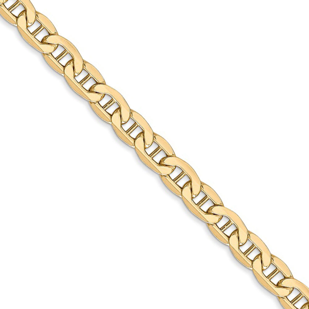 4.75mm, 14K Yellow Gold, Hollow Anchor Link Chain Necklace