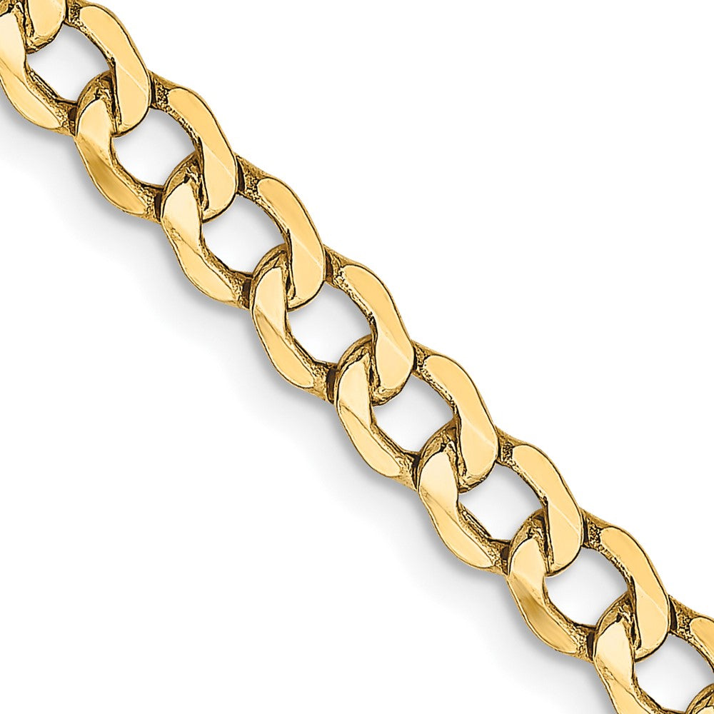 4.3mm, 14K Yellow Gold, Hollow Curb Link Chain Necklace, Item C8219 by The Black Bow Jewelry Co.
