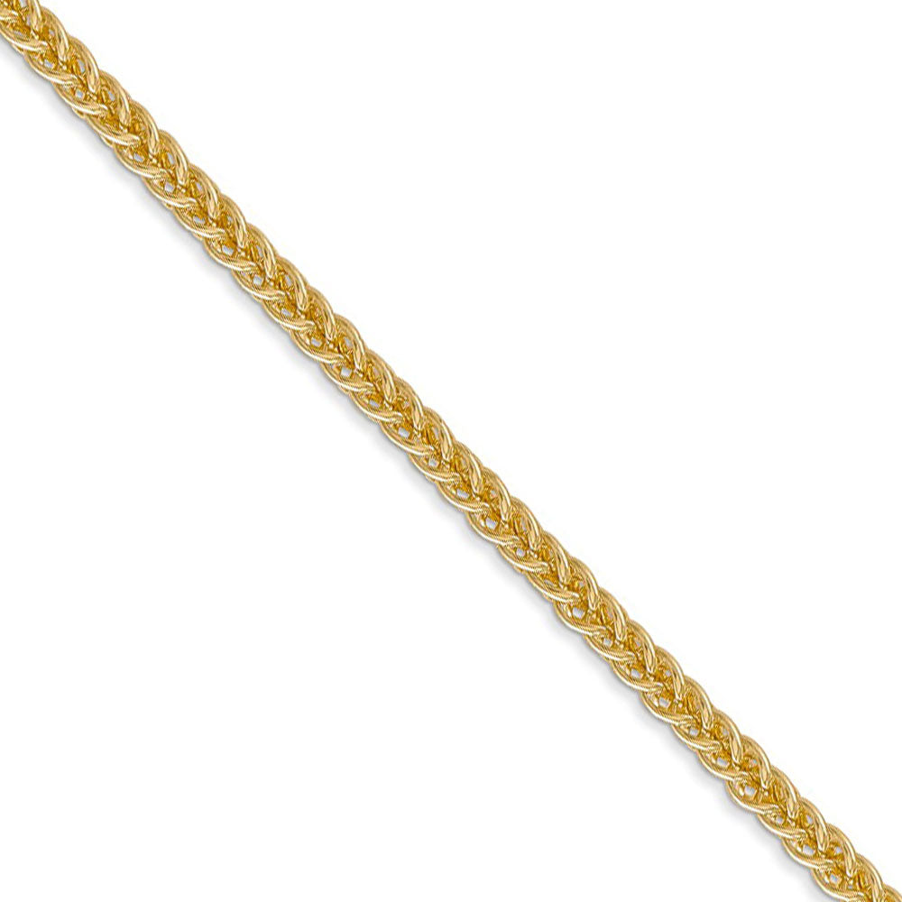 2.6mm, 14k Yellow Gold, Hollow Wheat Chain Necklace, Item C8231 by The Black Bow Jewelry Co.