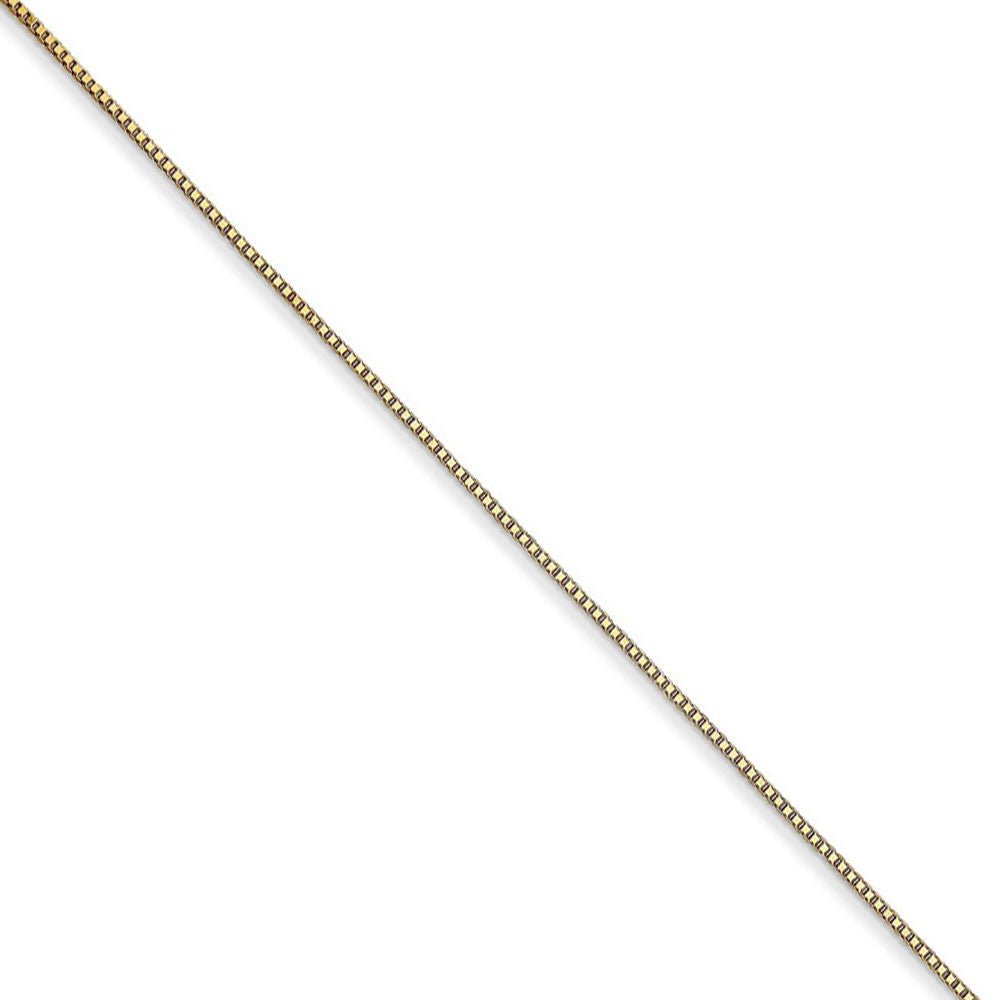 0.5mm, 14k Yellow Gold, Box Chain Necklace, Item C8249 by The Black Bow Jewelry Co.