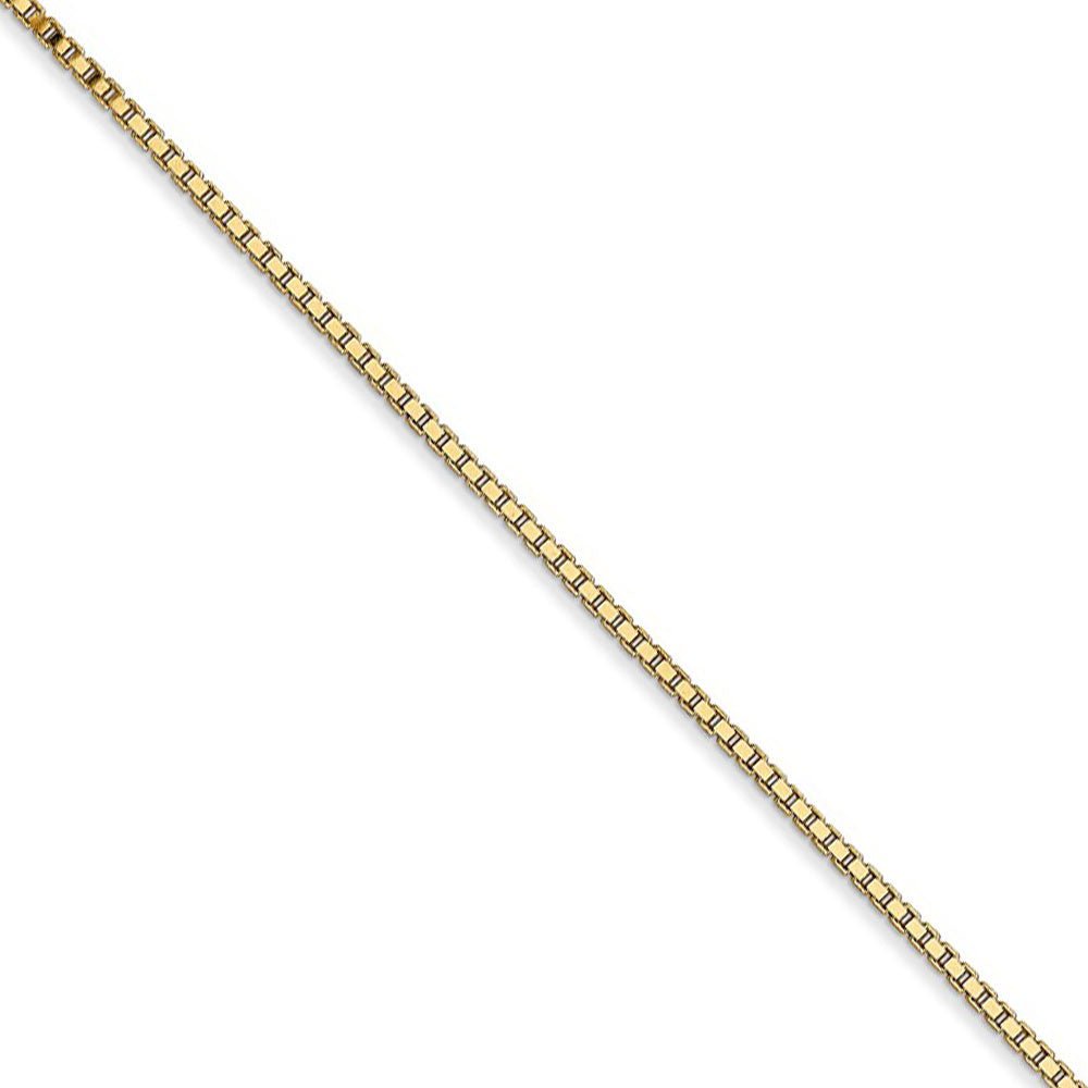 1.1mm, 14k Yellow Gold, Solid Box Chain Necklace, Item C8252 by The Black Bow Jewelry Co.
