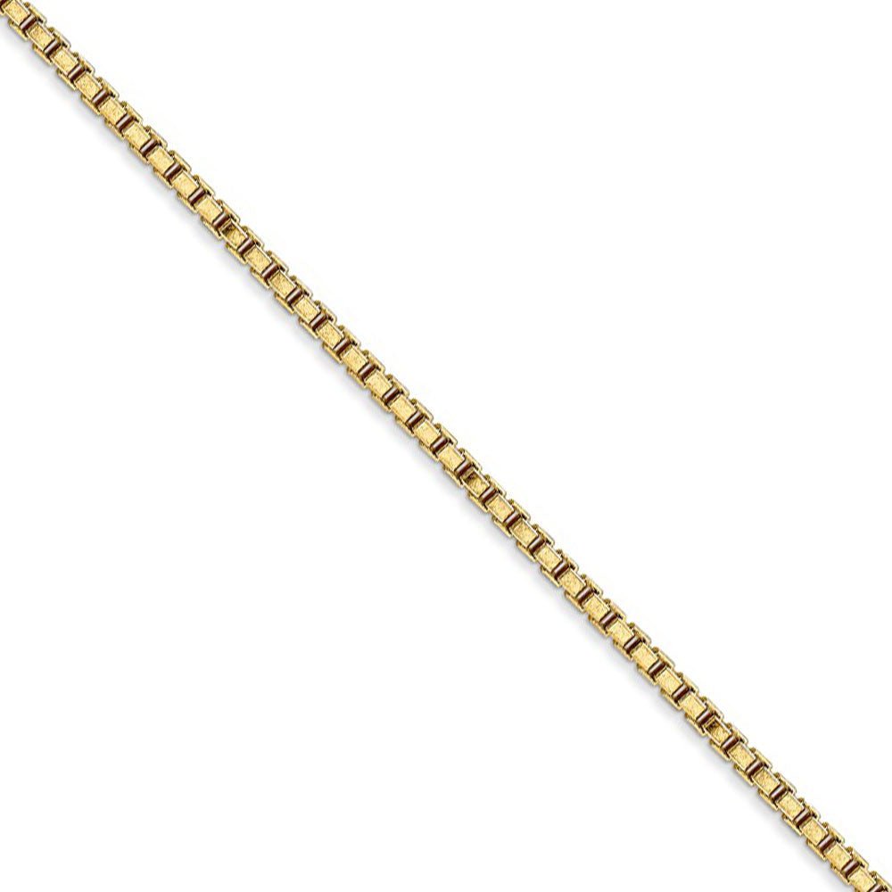 1.9mm, 14k Yellow Gold, Solid Box Chain Necklace