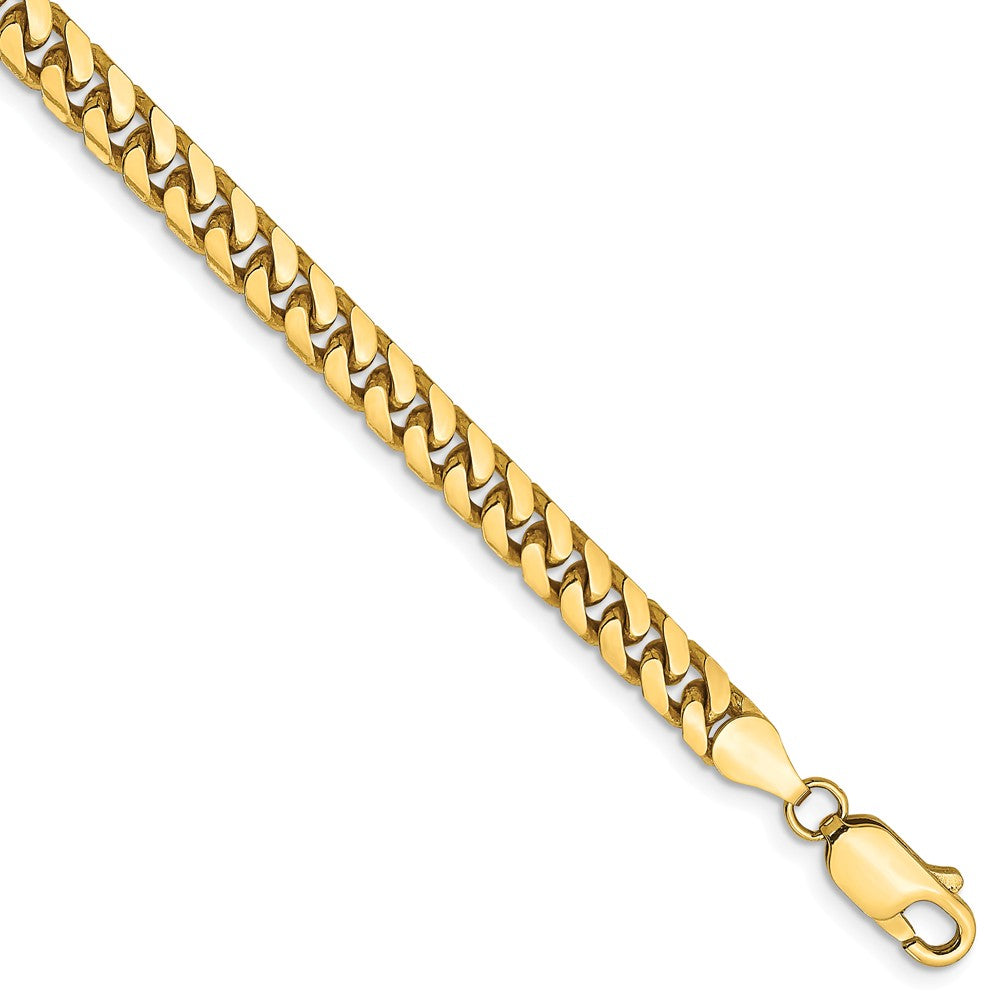 4.3mm, 14k Yellow Gold, Miami Cuban (Curb) Chain Bracelet, Item C8264-B by The Black Bow Jewelry Co.