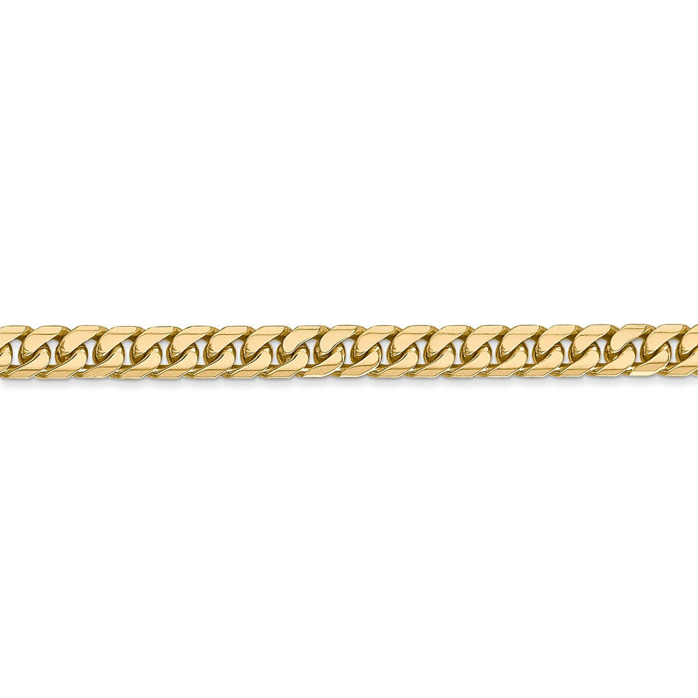 Alternate view of the 4.3mm, 14k Yellow Gold, Miami Cuban (Curb) Chain Bracelet by The Black Bow Jewelry Co.