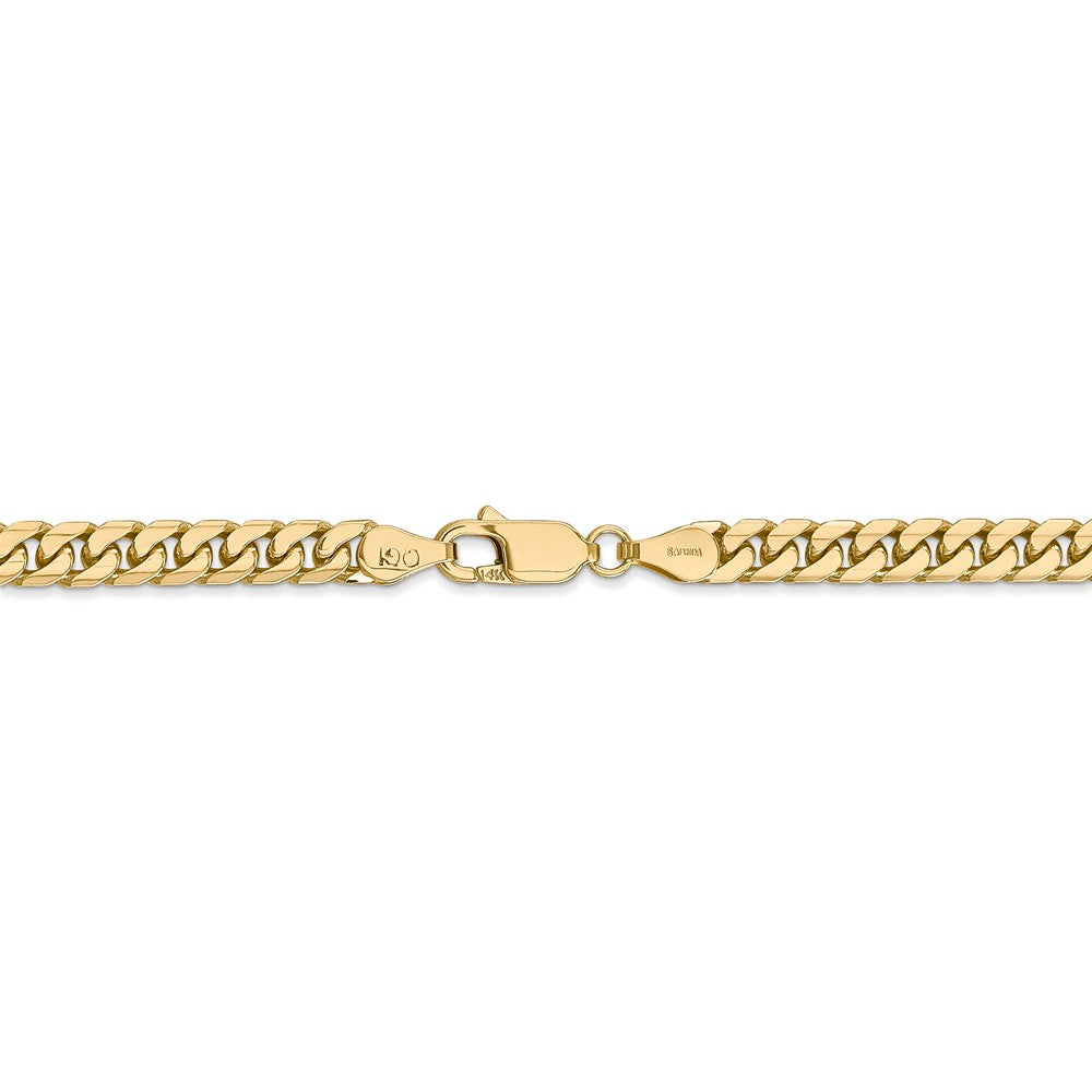 Alternate view of the 4.3mm, 14k Yellow Gold, Miami Cuban (Curb) Chain Bracelet by The Black Bow Jewelry Co.