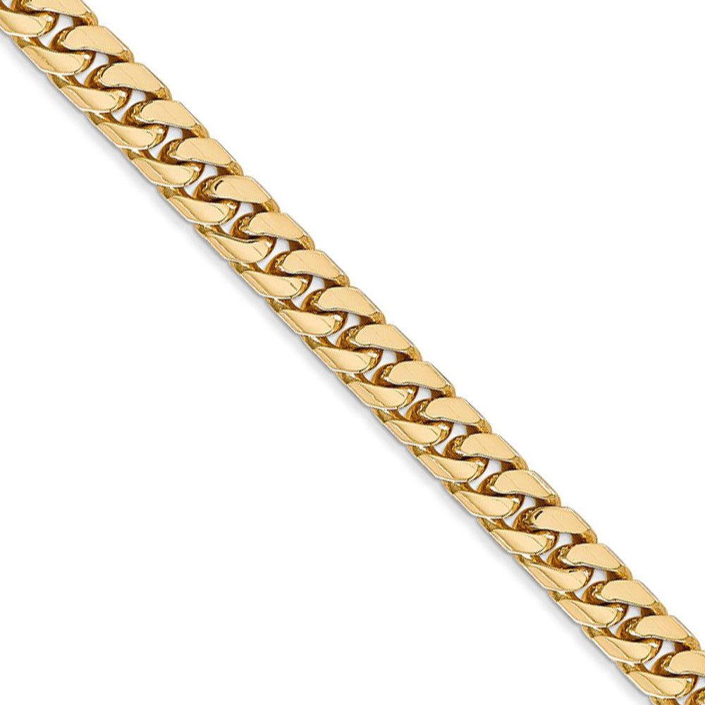5mm, 14k Yellow Gold, Solid Miami Cuban (Curb) Chain Necklace, Item C8265 by The Black Bow Jewelry Co.