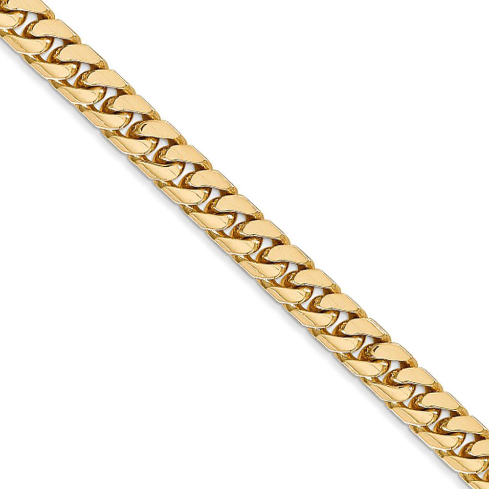 5mm, 14k Yellow Gold, Solid Miami Cuban (Curb) Chain Necklace