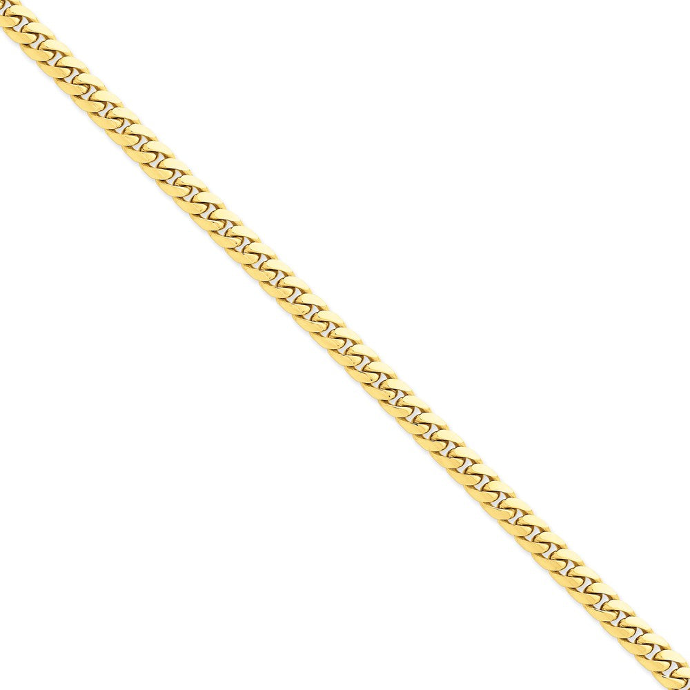 Men&#39;s 6.25mm 14K Yellow Gold Solid Miami Cuban (Curb) Chain Bracelet, Item C8267-B by The Black Bow Jewelry Co.