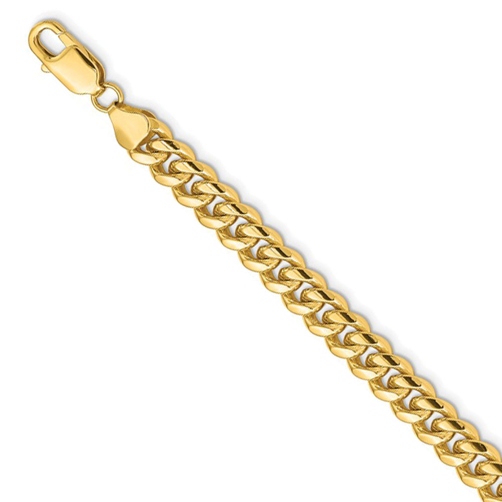 6.75mm, 14k Yellow Gold, Miami Cuban (Curb) Chain Necklace, Item C8268 by The Black Bow Jewelry Co.