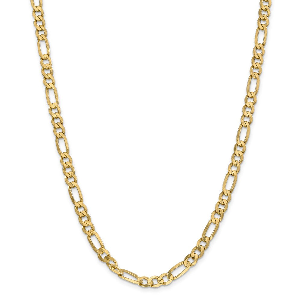Alternate view of the Men&#39;s 6.25mm, 14k Yellow Gold, Flat Figaro Chain Necklace by The Black Bow Jewelry Co.