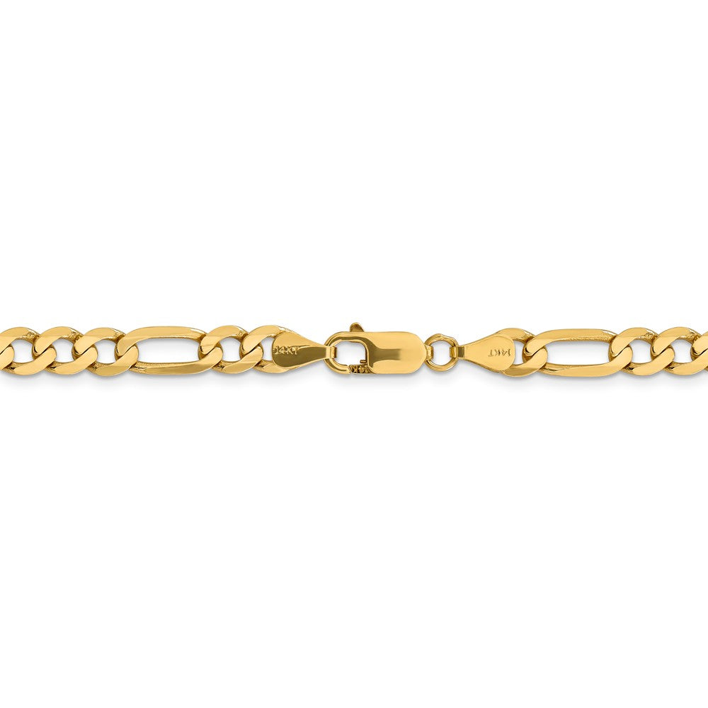 Alternate view of the Men&#39;s 6.25mm, 14k Yellow Gold, Flat Figaro Chain Necklace by The Black Bow Jewelry Co.