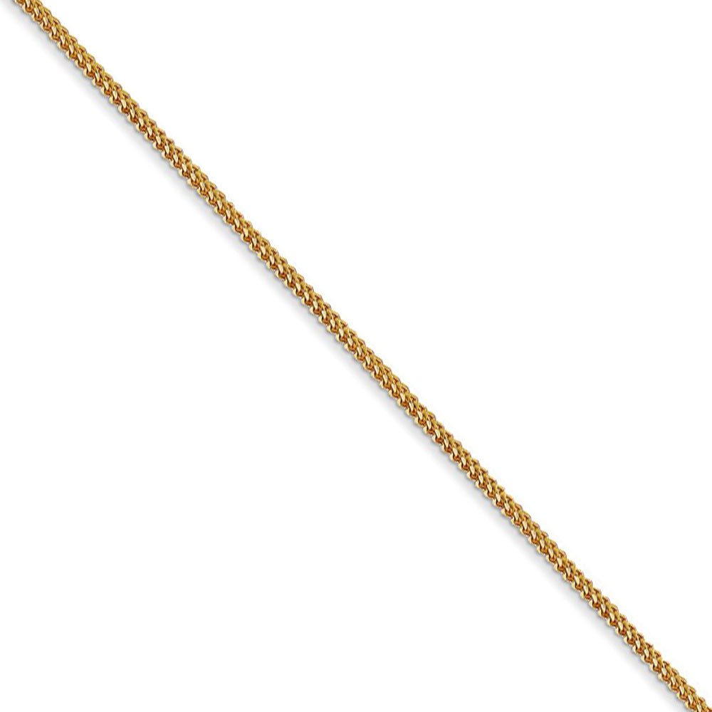 0.9mm, 14k Yellow Gold, Solid Franco Chain Necklace, Item C8314 by The Black Bow Jewelry Co.