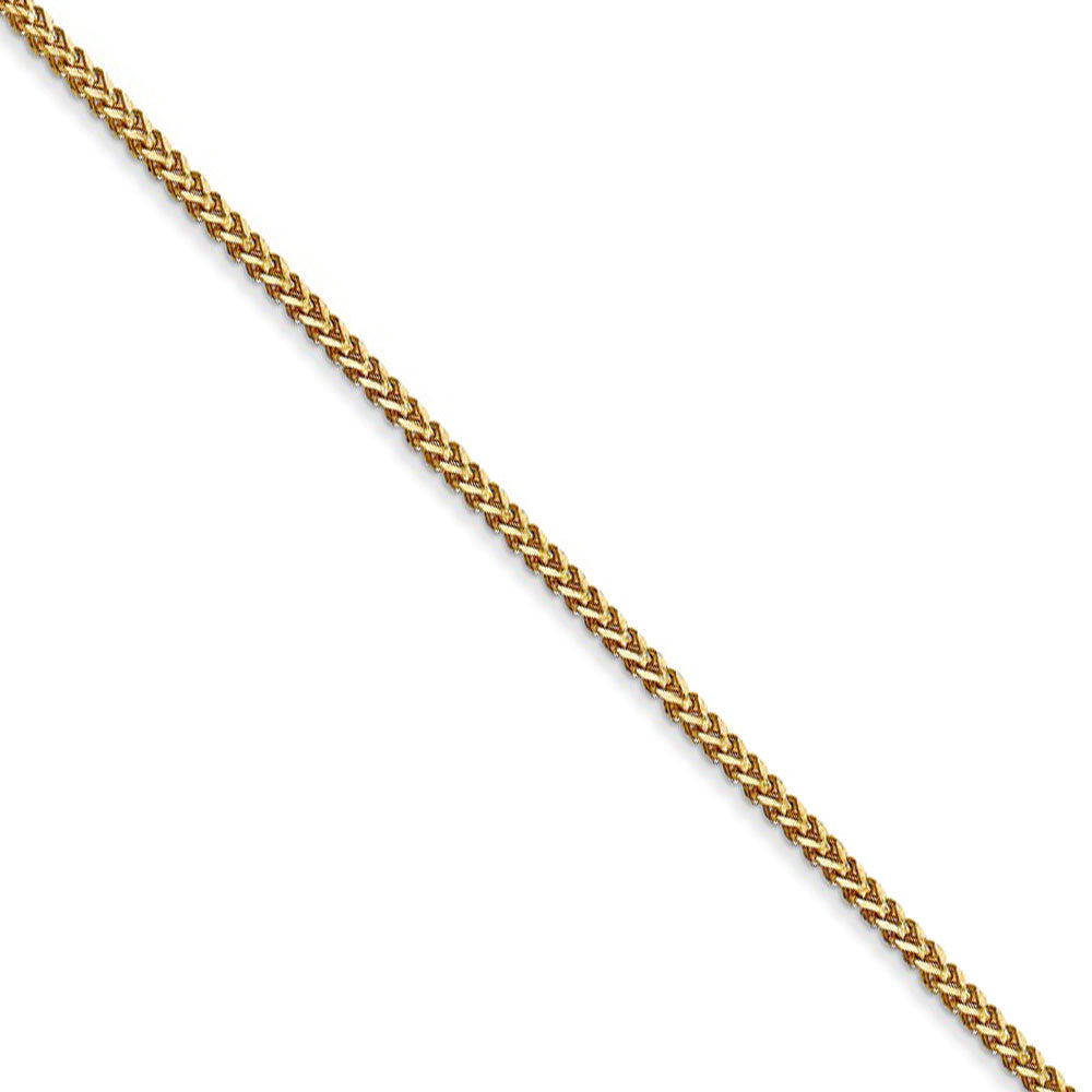 1mm, 14k Yellow Gold, Solid Franco Chain Necklace