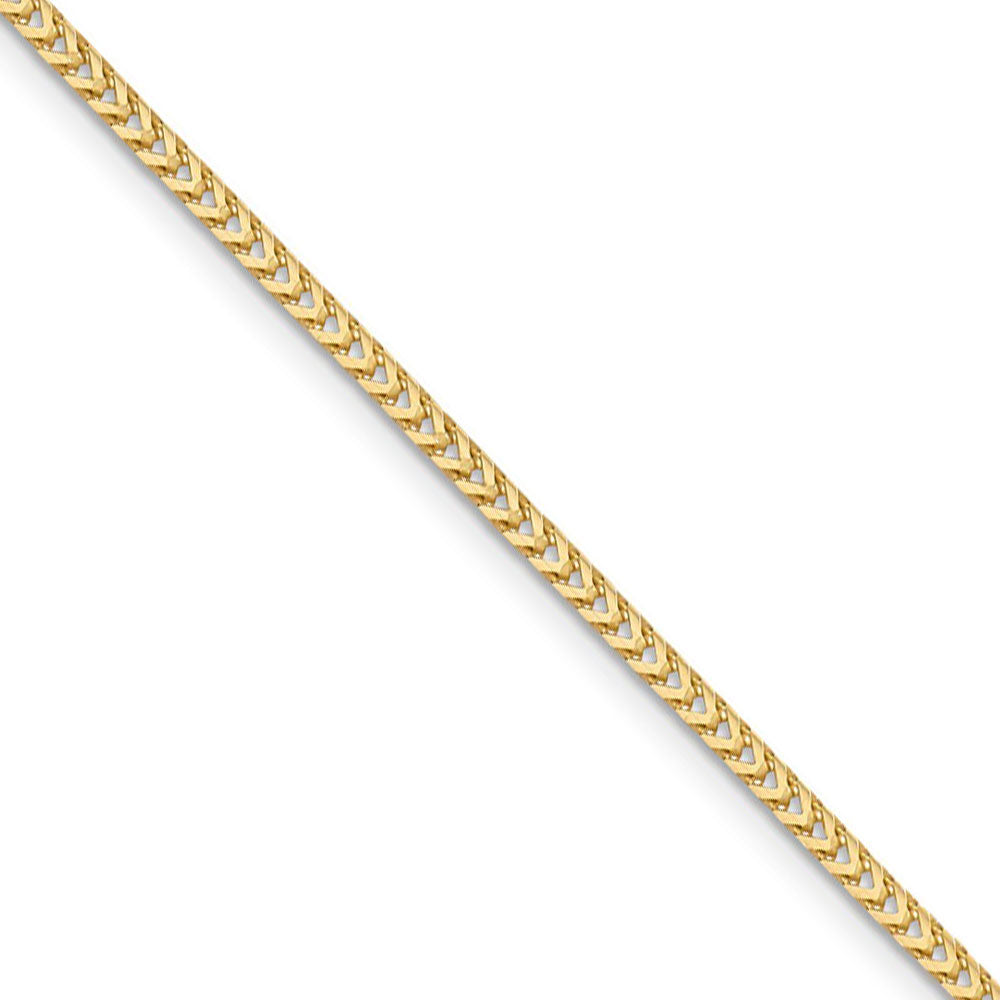 2mm, 14k Yellow Gold, Solid Franco Chain Necklace