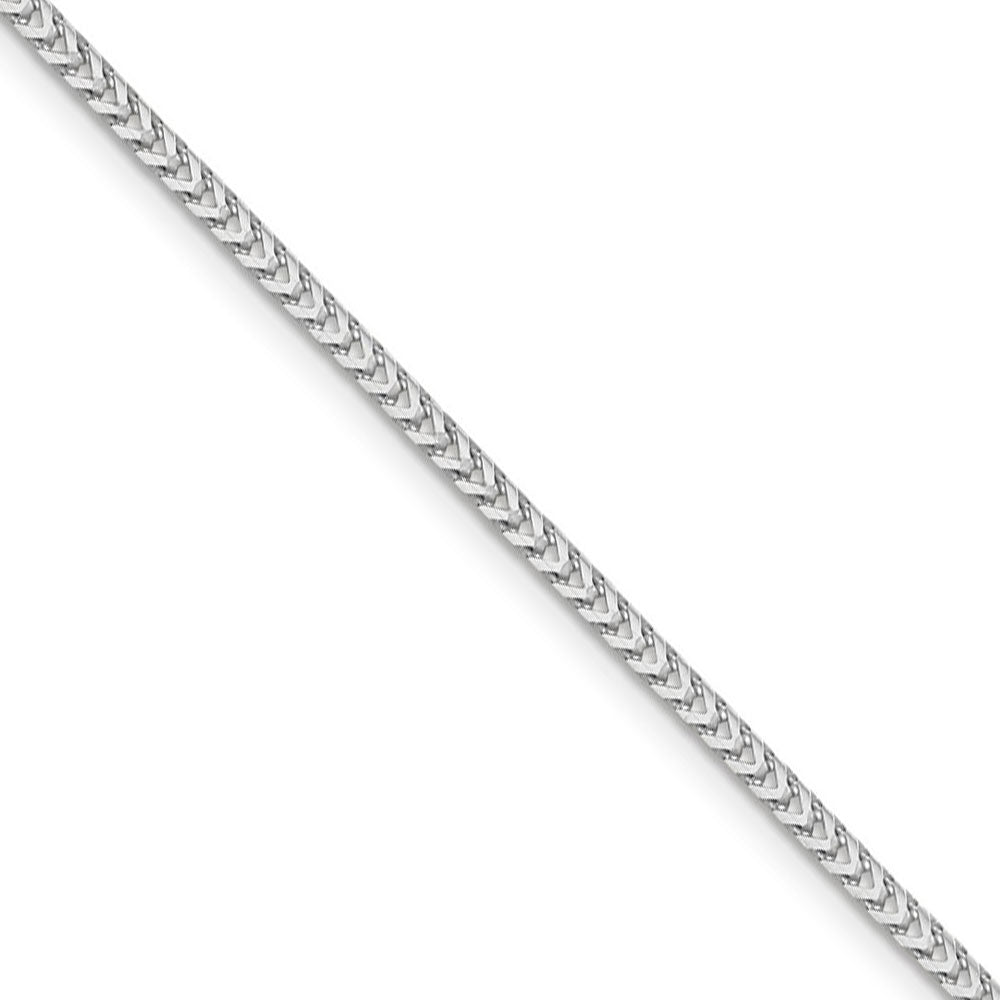 2mm, 14k White Gold, Solid Franco Chain Necklace, Item C8323 by The Black Bow Jewelry Co.