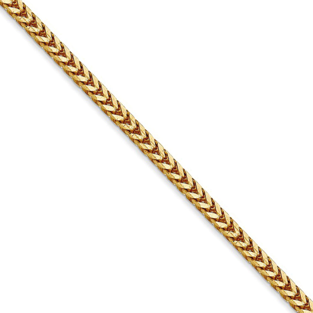 2.5mm, 14k Yellow Gold, Solid Franco Chain Necklace, Item C8324 by The Black Bow Jewelry Co.