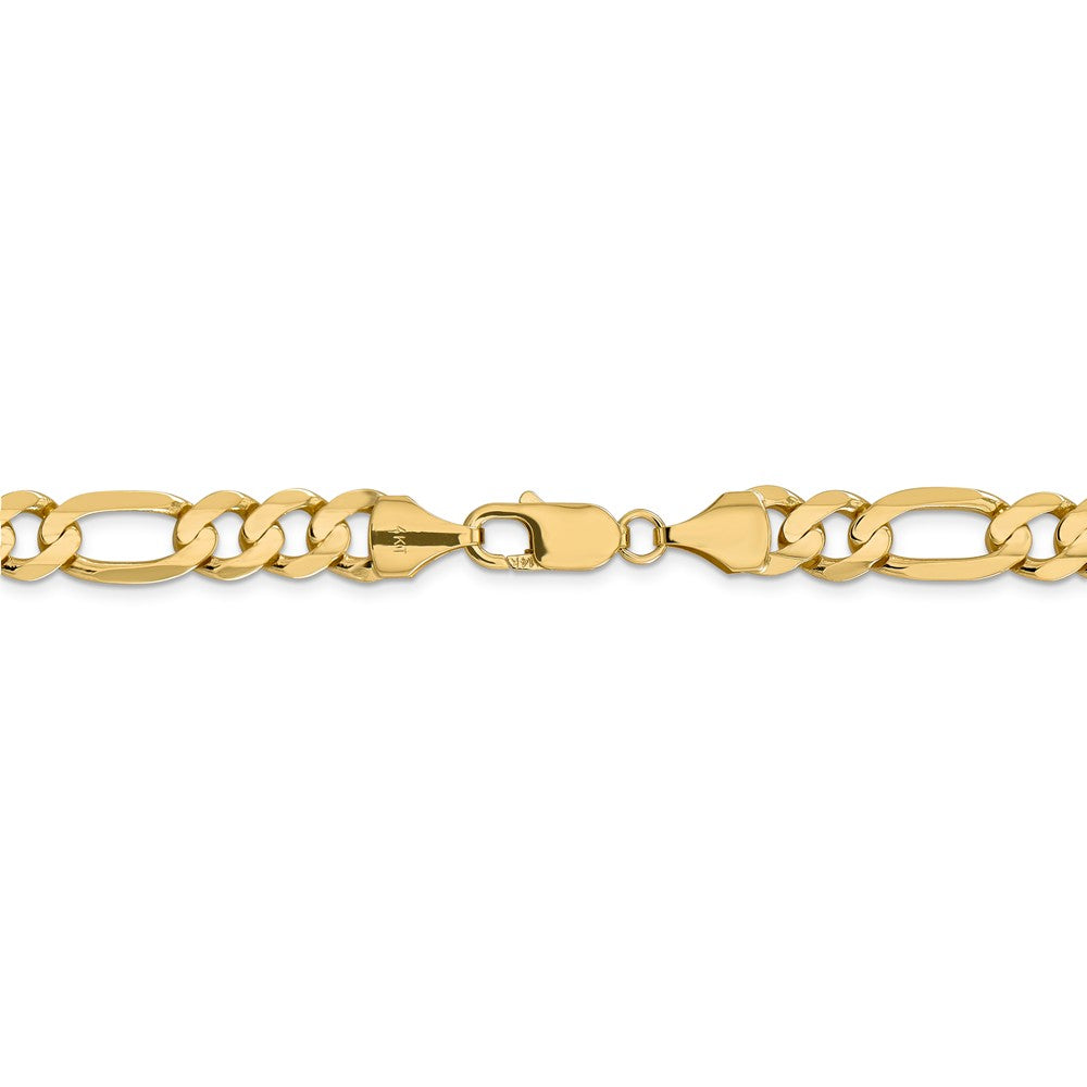 Alternate view of the Men&#39;s 8.75mm, 14k Yellow Gold, Concave Figaro Chain Necklace by The Black Bow Jewelry Co.