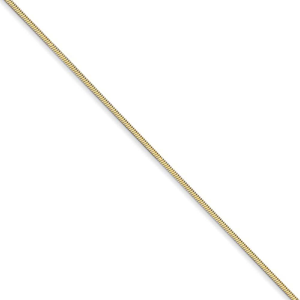 1mm, 14k Yellow Gold, Octagonal Snake Chain Necklace, Item C8384 by The Black Bow Jewelry Co.