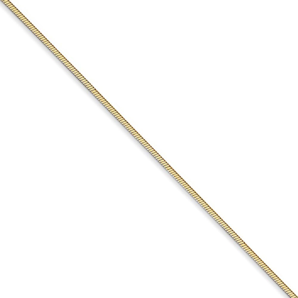 1.2mm, 14k Yellow Gold, Octagonal Snake Chain Necklace