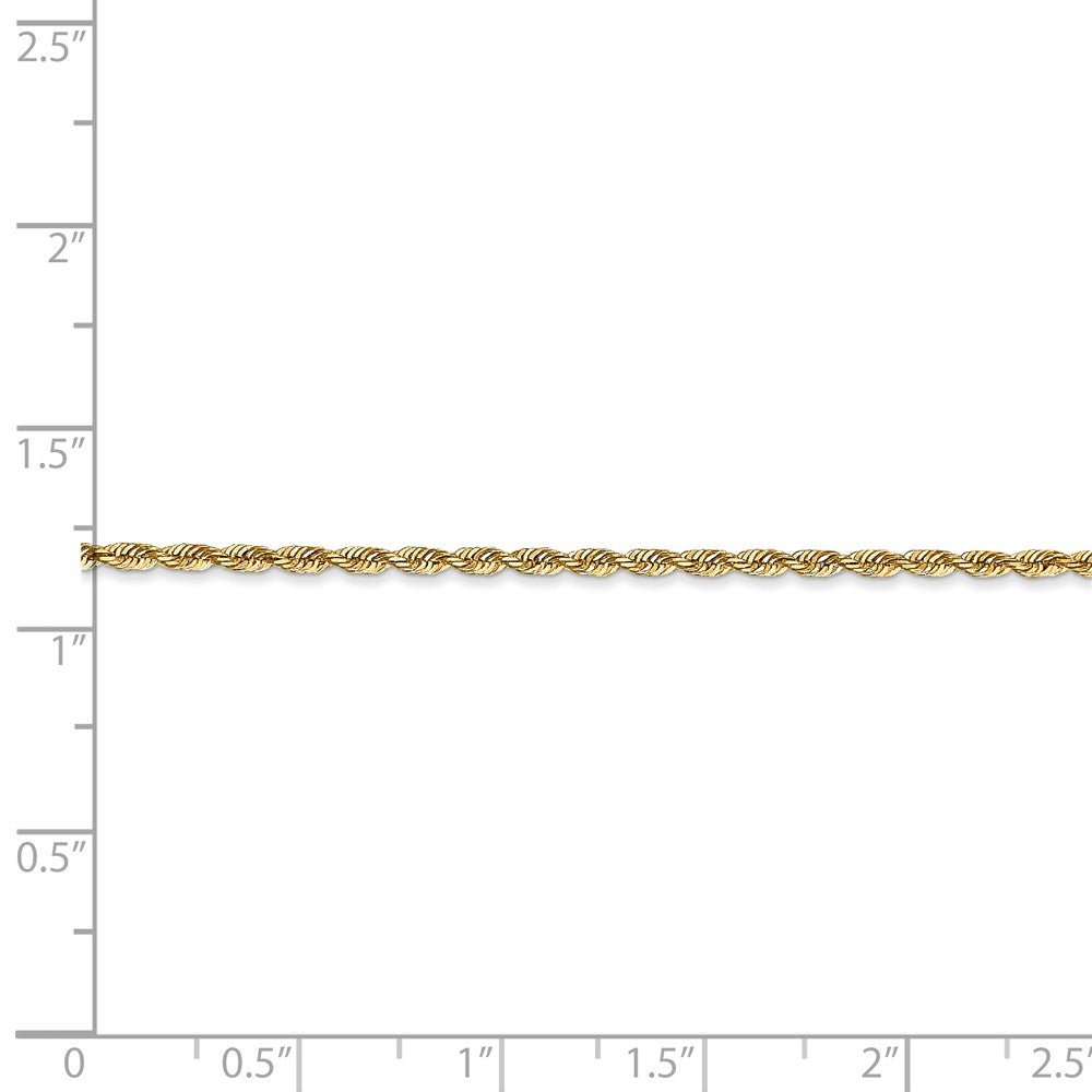 1.85mm, 14k Yellow Gold, D/C Quadruple Rope Chain Necklace