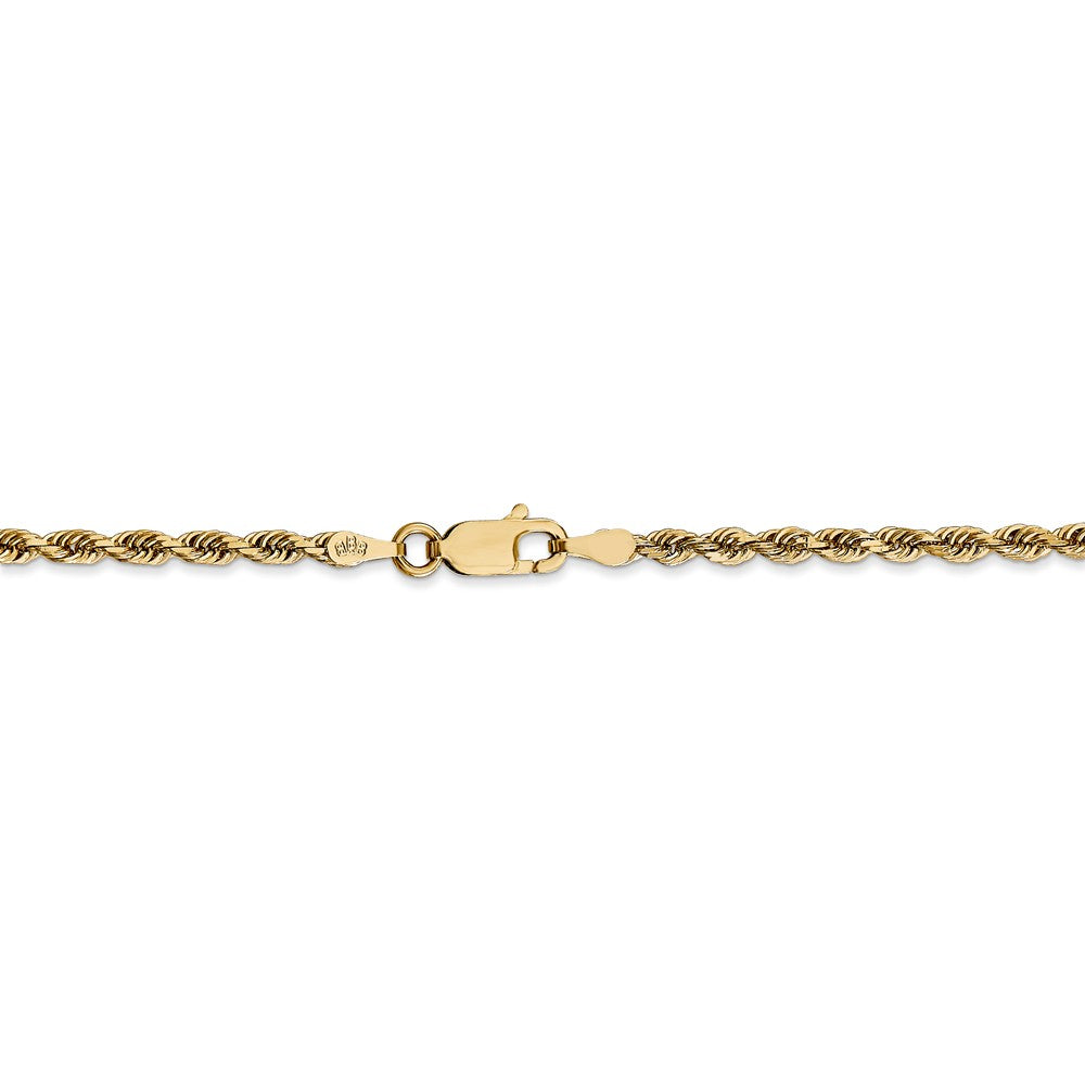 Alternate view of the 2.75mm, 14k Yellow Gold, D/C Quadruple Rope Chain Necklace by The Black Bow Jewelry Co.