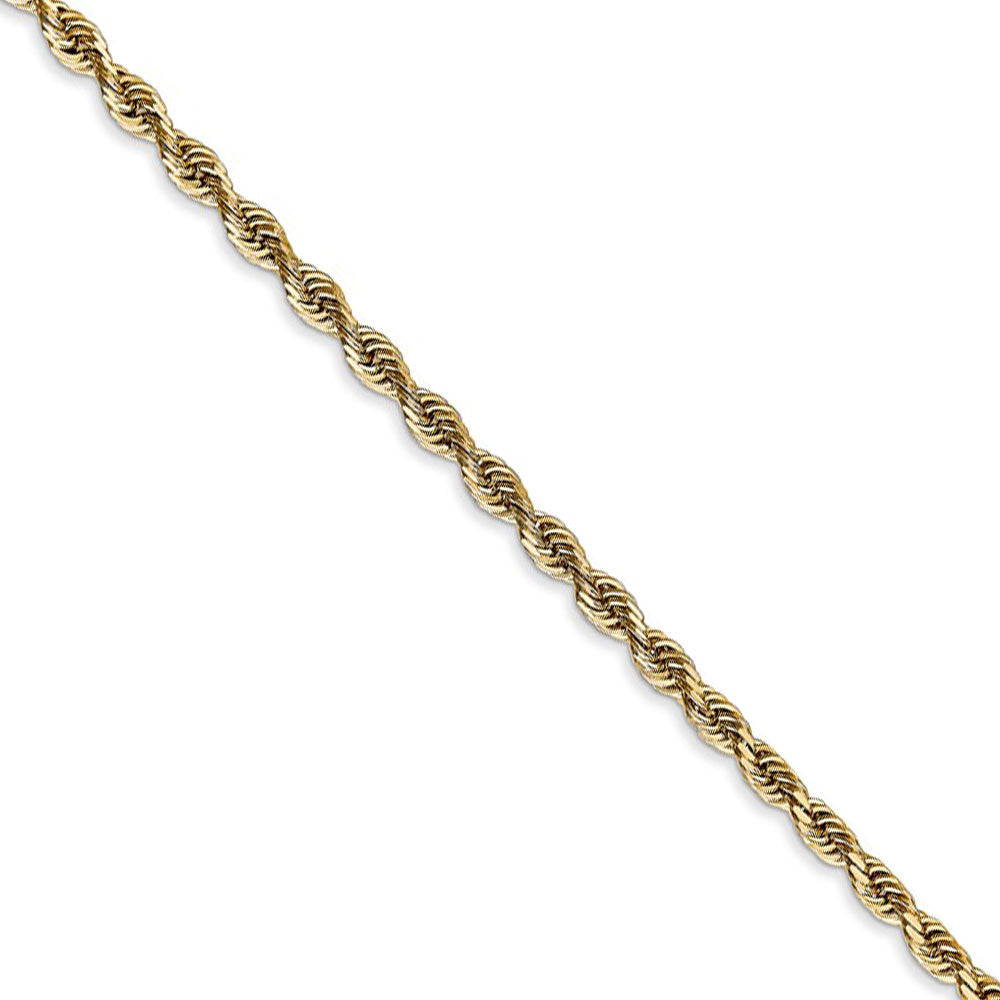 2.75mm, 14k Yellow Gold, D/C Quadruple Rope Chain Necklace