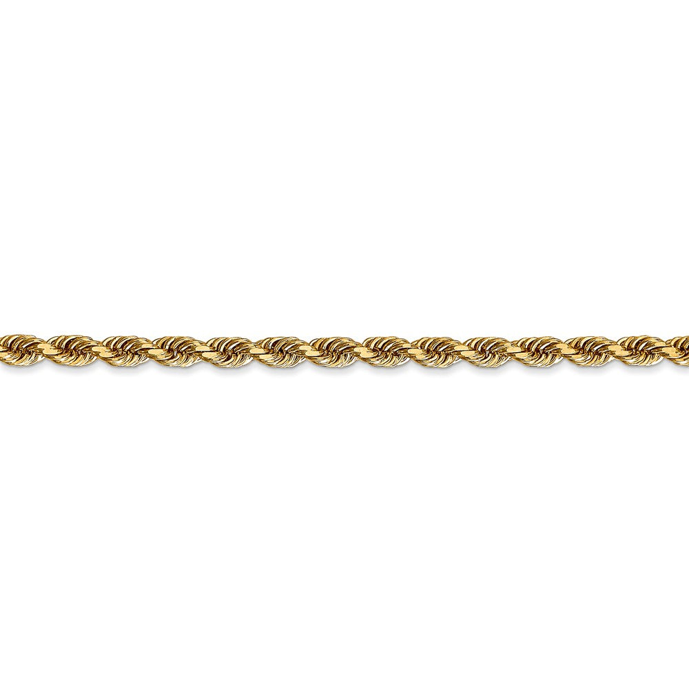 Alternate view of the 3.35mm, 14k Yellow Gold, D/C Quadruple Rope Chain Bracelet by The Black Bow Jewelry Co.