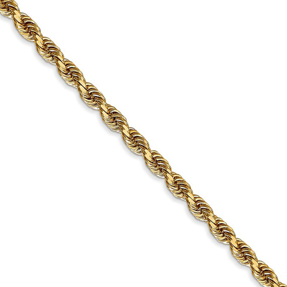 3.35mm, 14k Yellow Gold, D/C Quadruple Rope Chain Necklace
