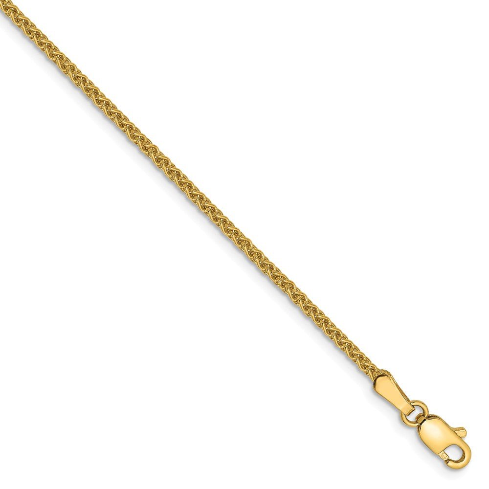 1.65mm, 14k Yellow Gold, Solid Spiga Chain Bracelet, 7 Inch, Item C8413-07 by The Black Bow Jewelry Co.