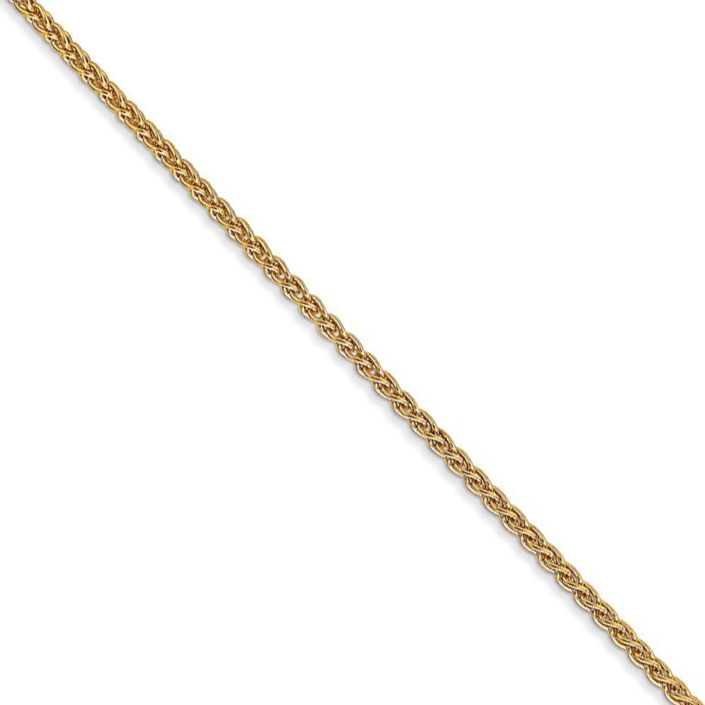 1.65mm, 14k Yellow Gold, Solid Spiga Chain Necklace, Item C8413 by The Black Bow Jewelry Co.