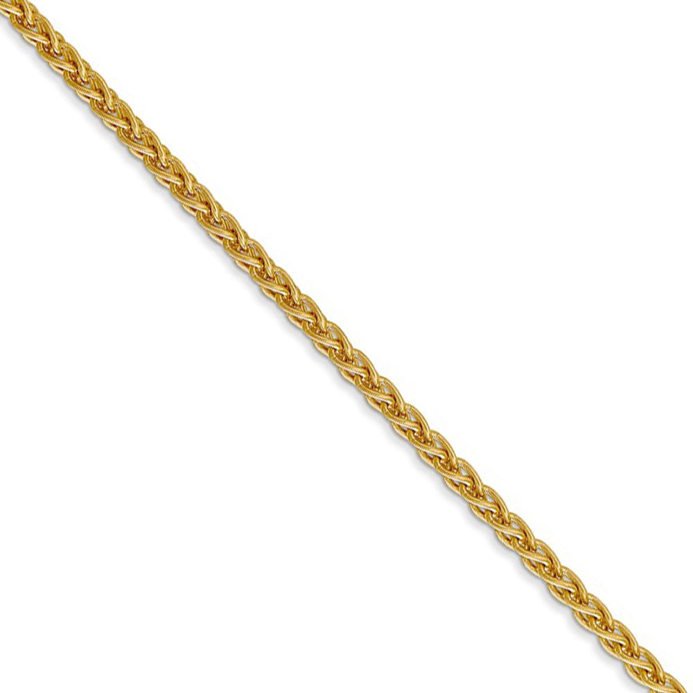 2.8mm, 14k Yellow Gold, Solid Spiga Chain Necklace, Item C8415 by The Black Bow Jewelry Co.