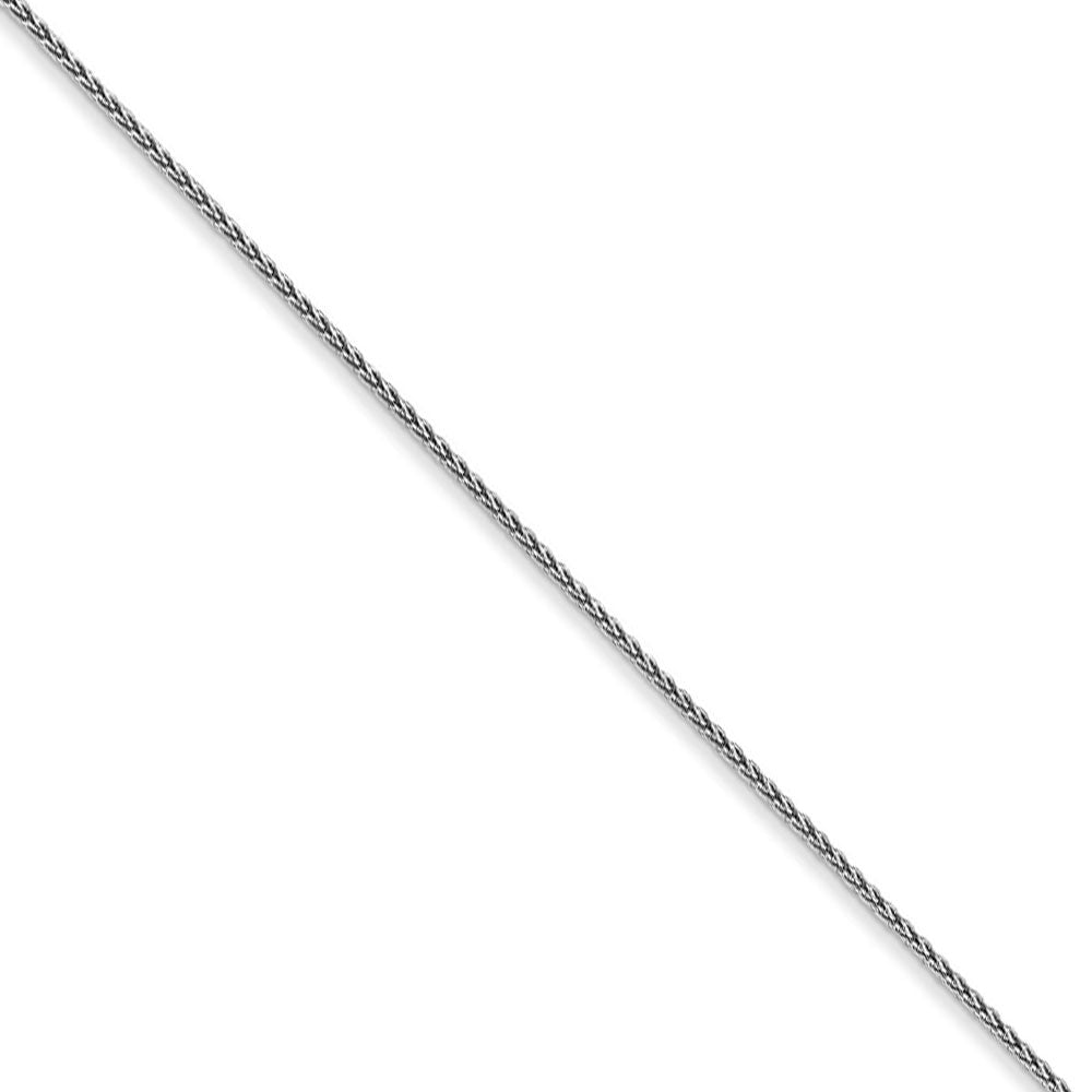 0.65mm, 14k White Gold, Diamond Cut Spiga Chain Necklace, Item C8417 by The Black Bow Jewelry Co.