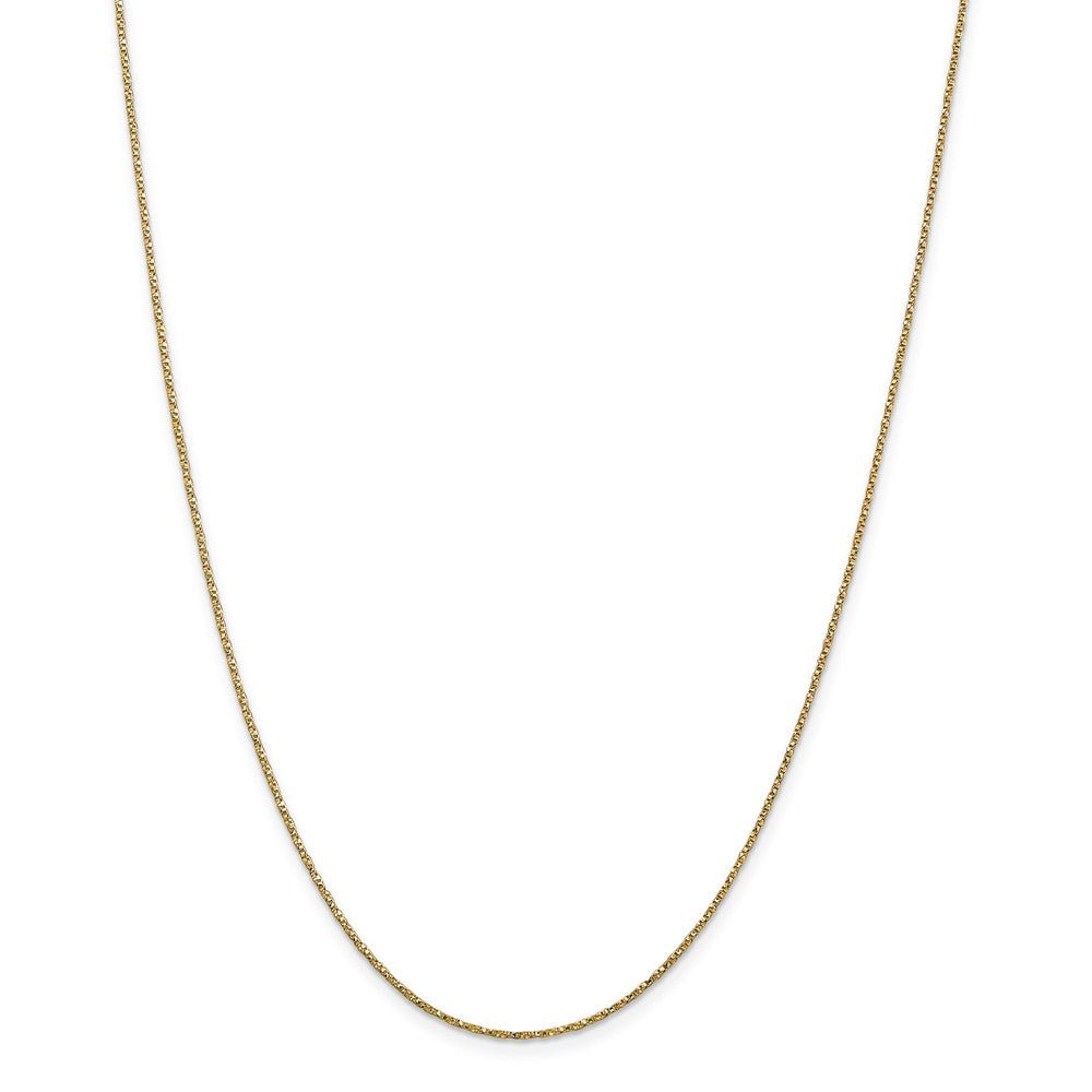 Alternate view of the 0.95mm, 14k Yellow Gold, Twisted Box Chain Necklace by The Black Bow Jewelry Co.