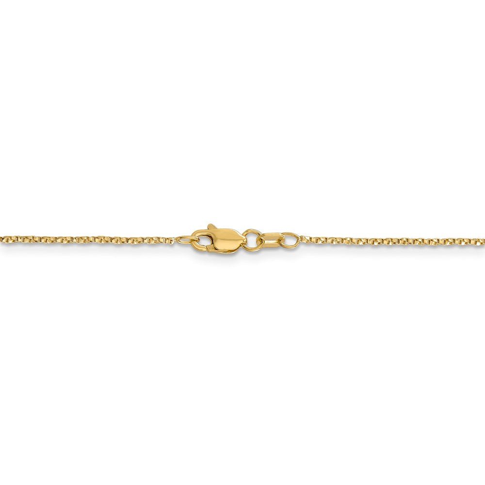Alternate view of the 0.95mm, 14k Yellow Gold, Twisted Box Chain Necklace by The Black Bow Jewelry Co.