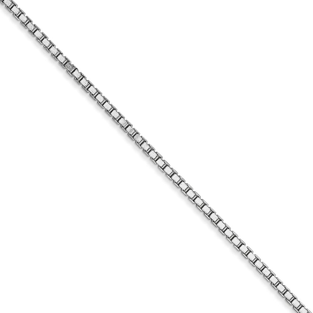 1.5mm, 14k White Gold, Box Chain Necklace