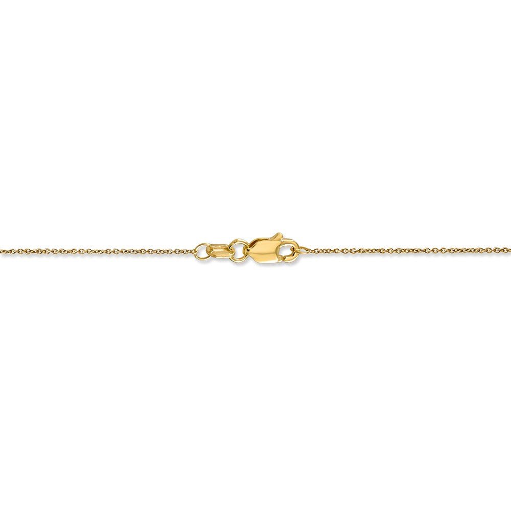 Alternate view of the 0.75mm, 14k Yellow Gold, Cable Chain Necklace by The Black Bow Jewelry Co.