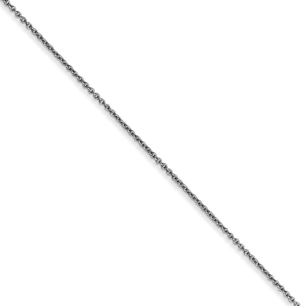 0.75mm, 14k White Gold, Cable Chain Necklace, Item C8459 by The Black Bow Jewelry Co.