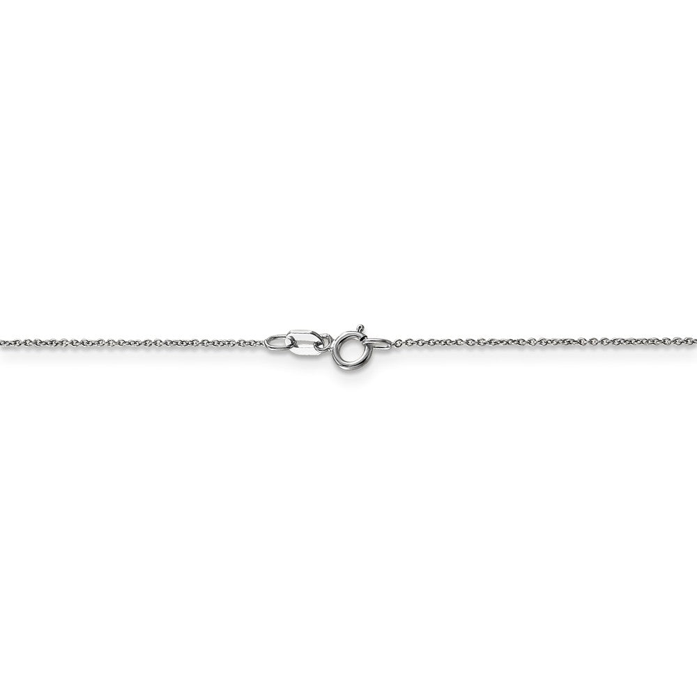 Alternate view of the 0.75mm, 14k White Gold, Cable Chain Necklace by The Black Bow Jewelry Co.