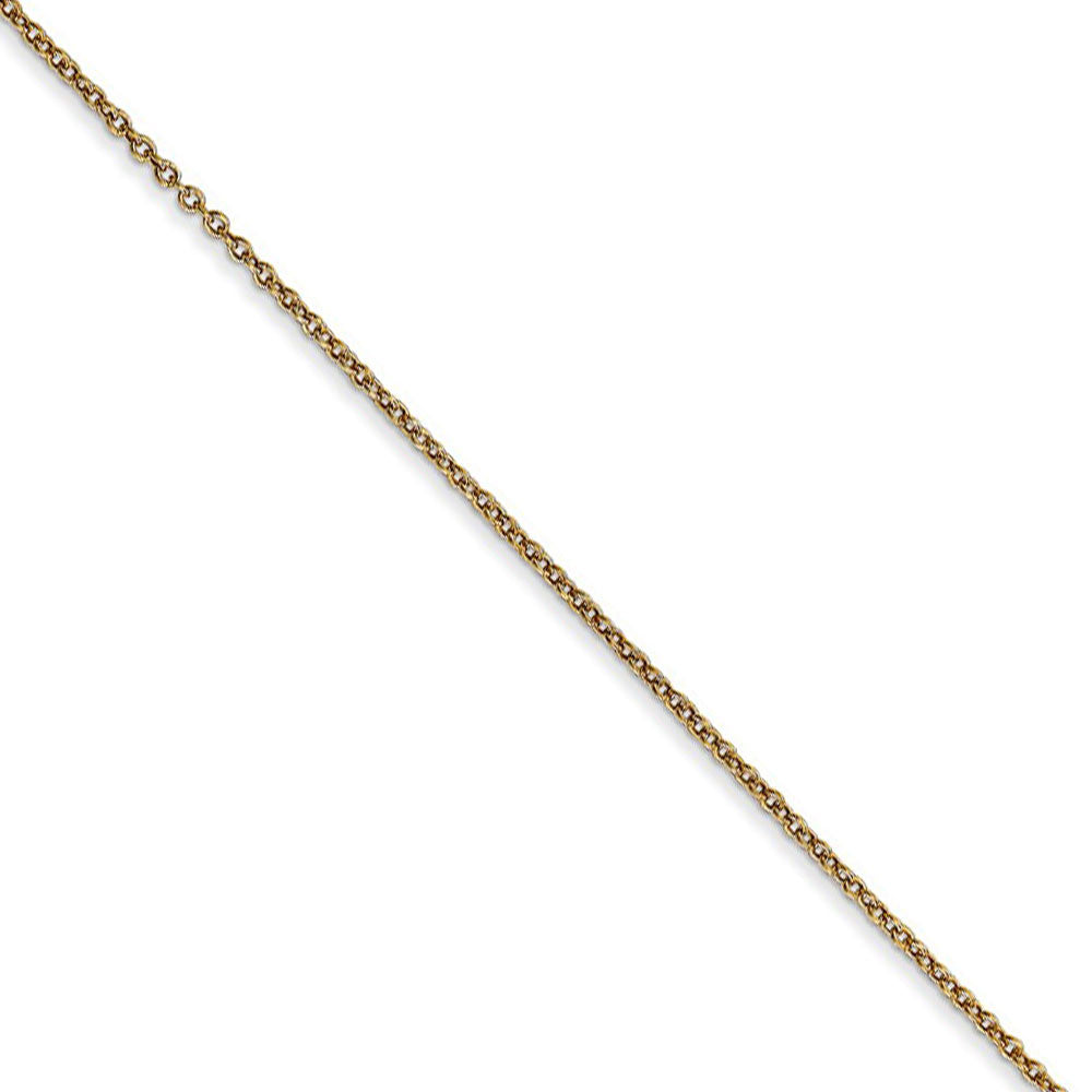 Alternate view of the 14k Yellow Gold Small Fancy Script Initial K Necklace by The Black Bow Jewelry Co.
