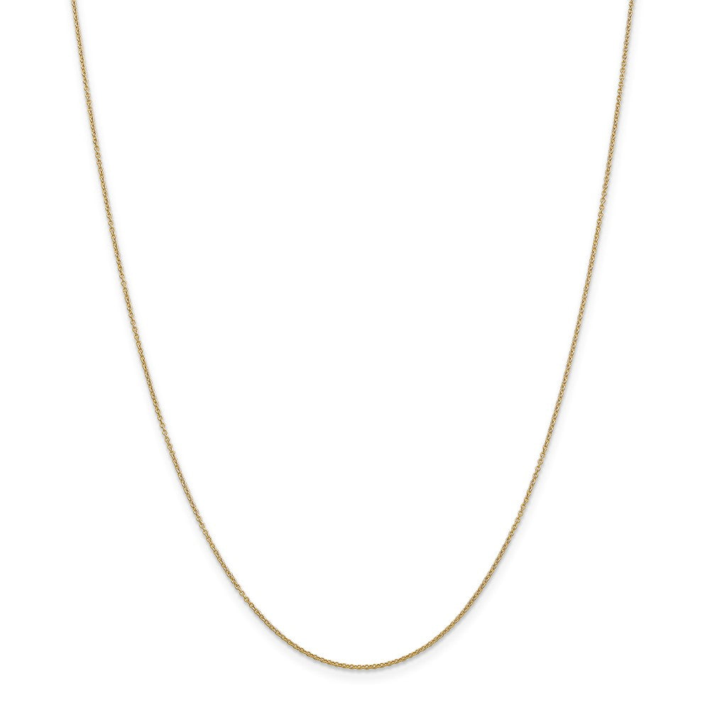 Alternate view of the 14k Yellow Gold Polished Little Girl (7mm) Necklace by The Black Bow Jewelry Co.