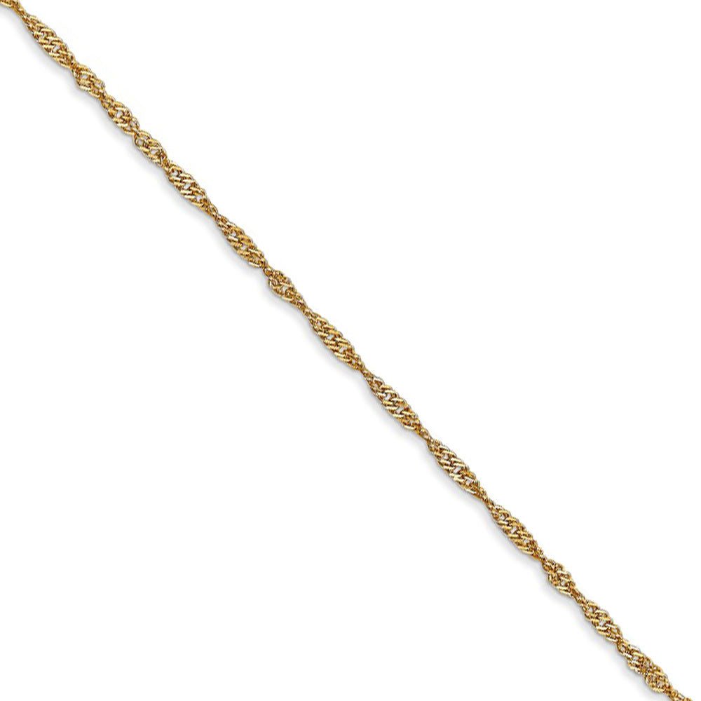 1.4mm Singapore Chain Necklace in 10K Hollow Gold - 22