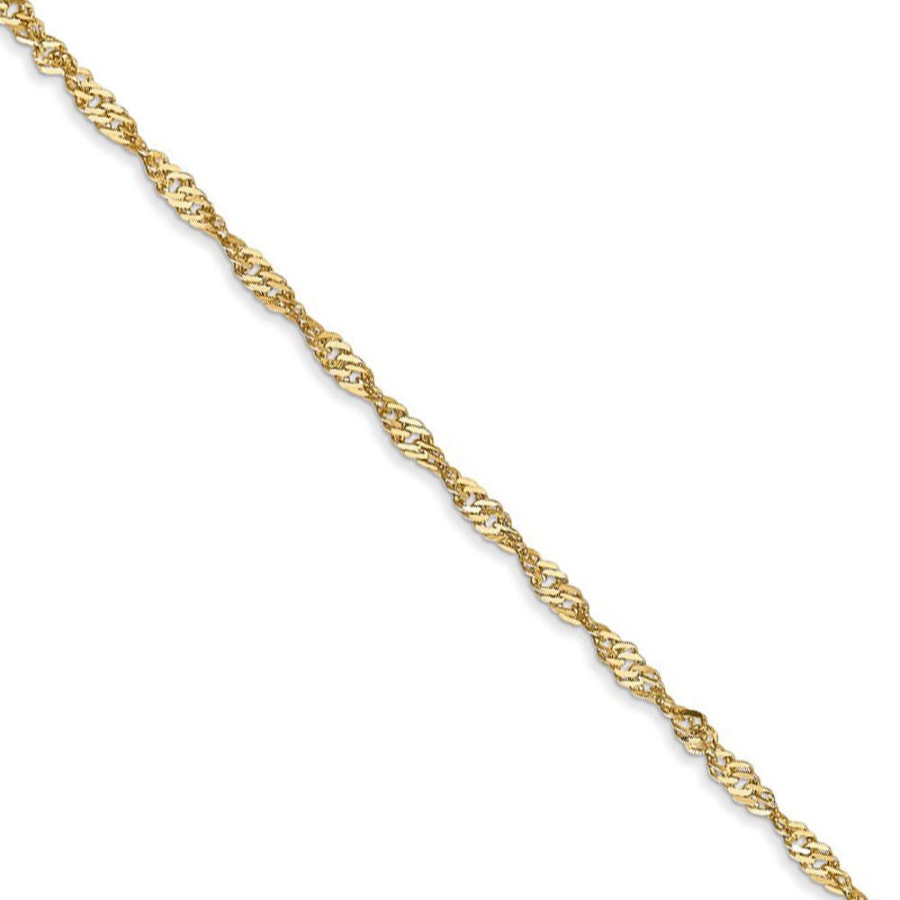 1.7mm, 14k Yellow Gold, Singapore Chain Necklace, Item C8504 by The Black Bow Jewelry Co.