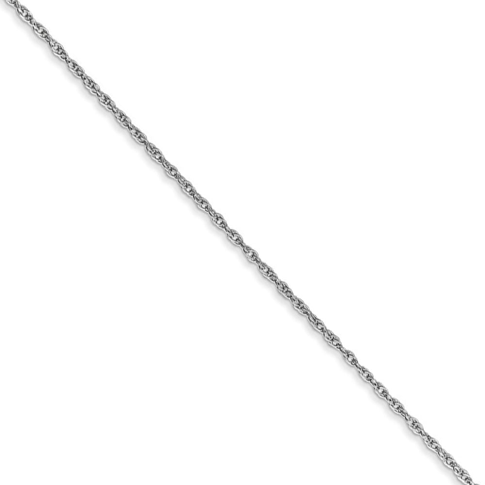 0.8mm, 14k White Gold, Baby Rope Chain Necklace - The Black Bow