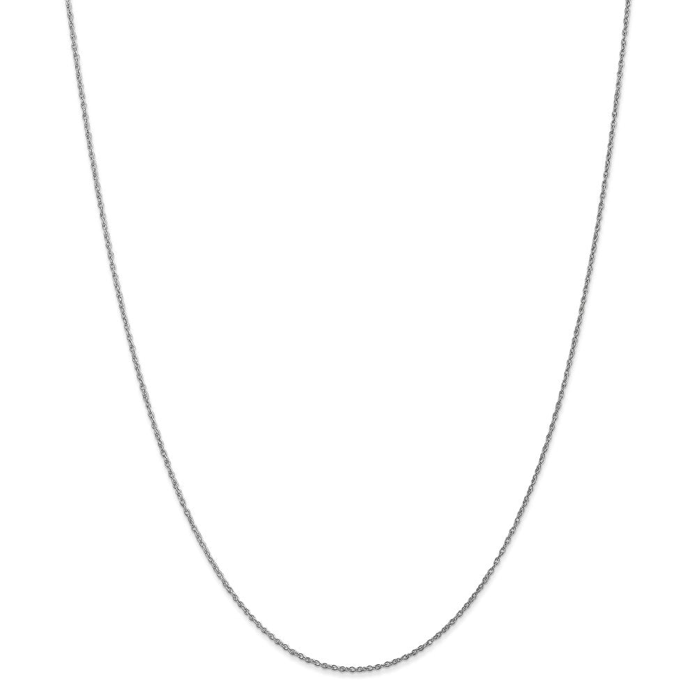 Alternate view of the 0.8mm, 14k White Gold, Baby Rope Chain Necklace by The Black Bow Jewelry Co.
