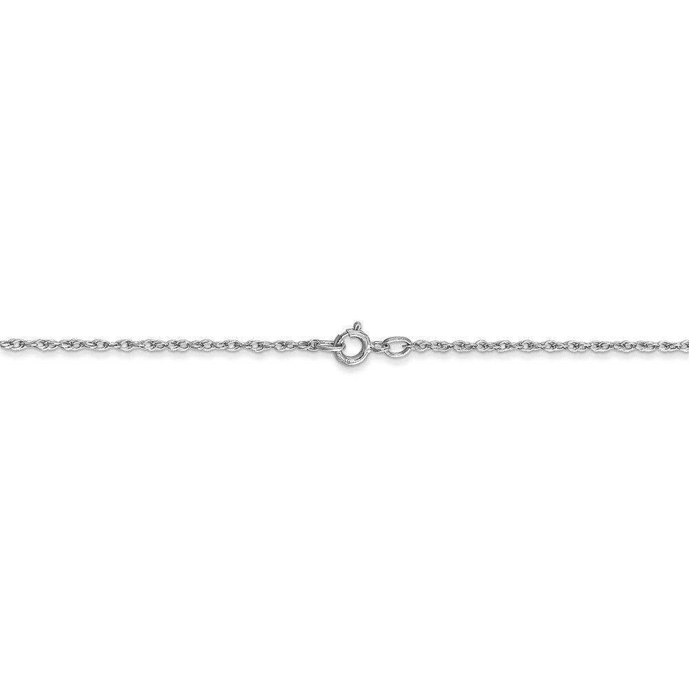 Alternate view of the 0.8mm, 14k White Gold, Baby Rope Chain Necklace by The Black Bow Jewelry Co.