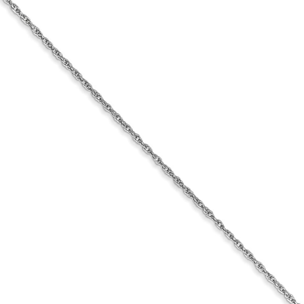 0.8mm, 14k White Gold, Baby Rope Chain Necklace