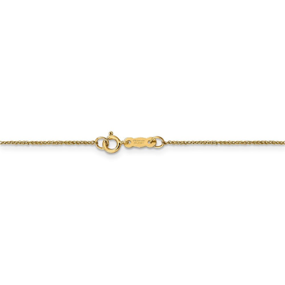 Alternate view of the 0.7mm, 14k Yellow Gold, Ropa Chain Necklace by The Black Bow Jewelry Co.