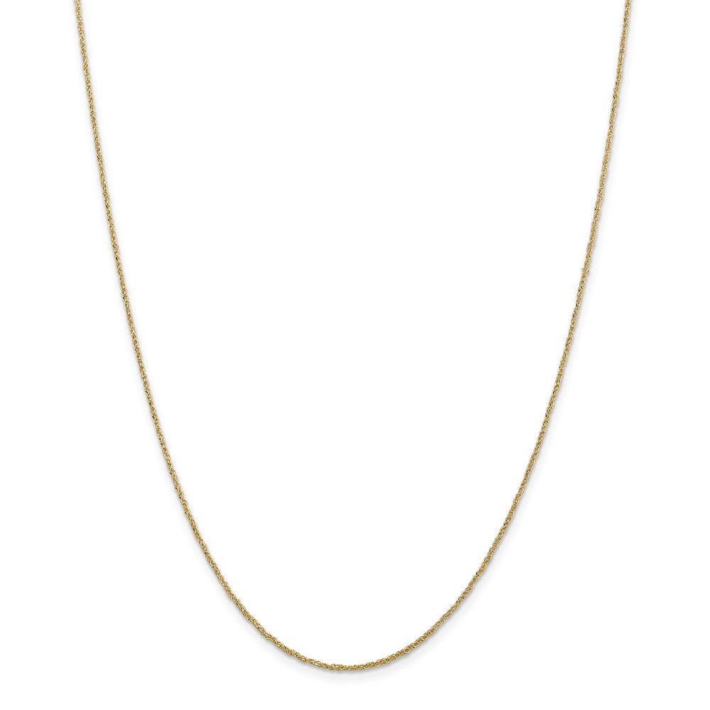 Alternate view of the 1.1mm, 14k Yellow Gold, Ropa Chain Necklace by The Black Bow Jewelry Co.