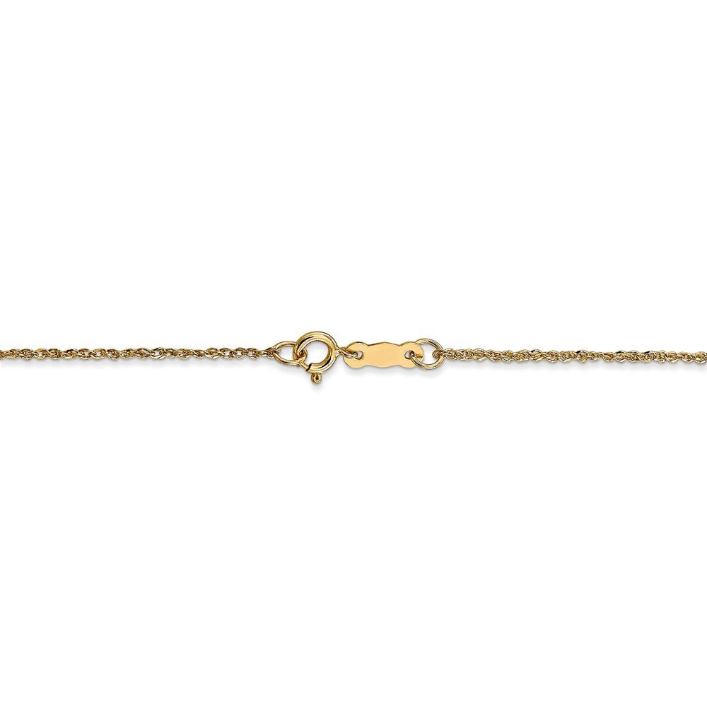 Alternate view of the 1.1mm, 14k Yellow Gold, Ropa Chain Necklace by The Black Bow Jewelry Co.